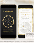 Passport Wedding Invitation Video Template - Black