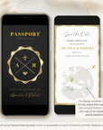 Passport Save the Date Video Template - Black