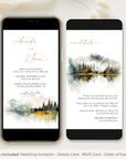 ARNA Digital Wedding Invitation Card Mountain Wedding