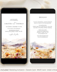 ARNA Spring digital wedding invitation