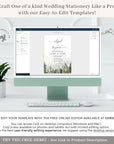 GAIA Pine Tree Wedding Card Template