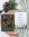GAIA Pine Tree Wedding Card Template