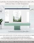 GAIA Forest Wedding Invitation Template Set