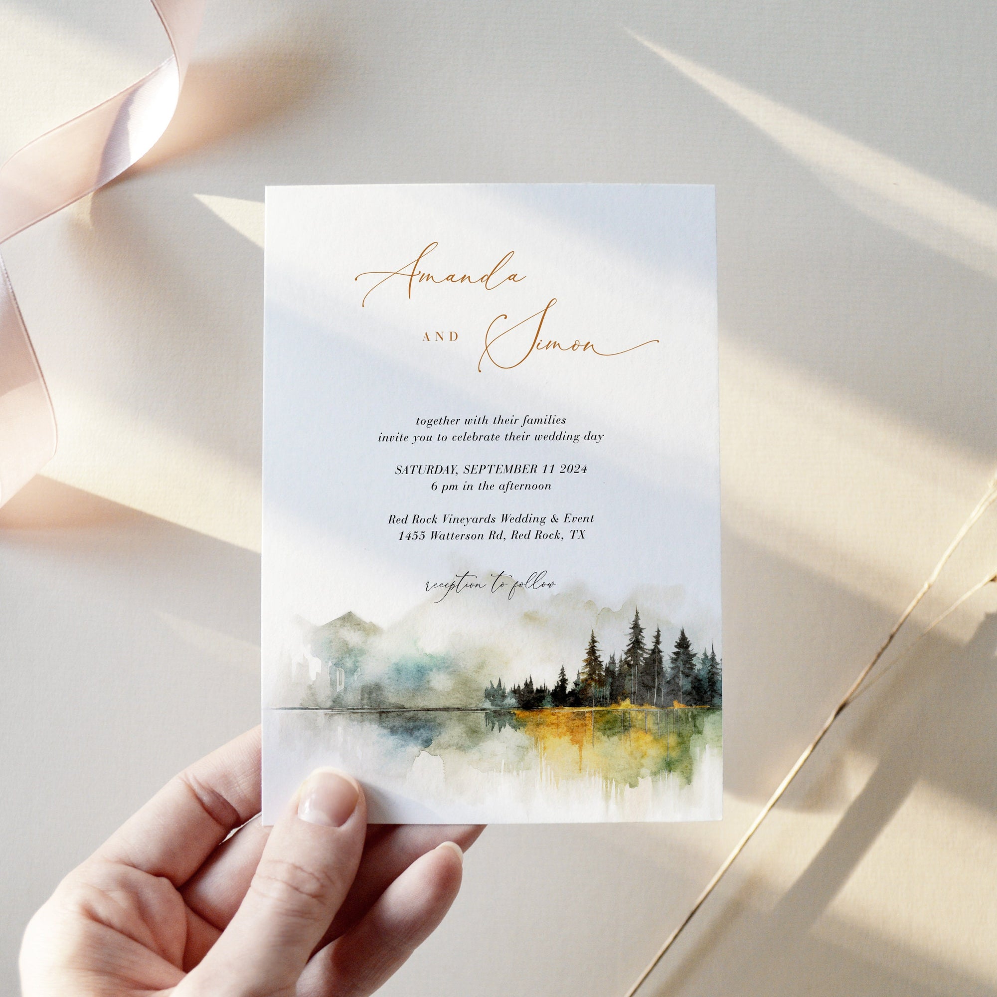 ARNA Winter Wedding Invitation Template