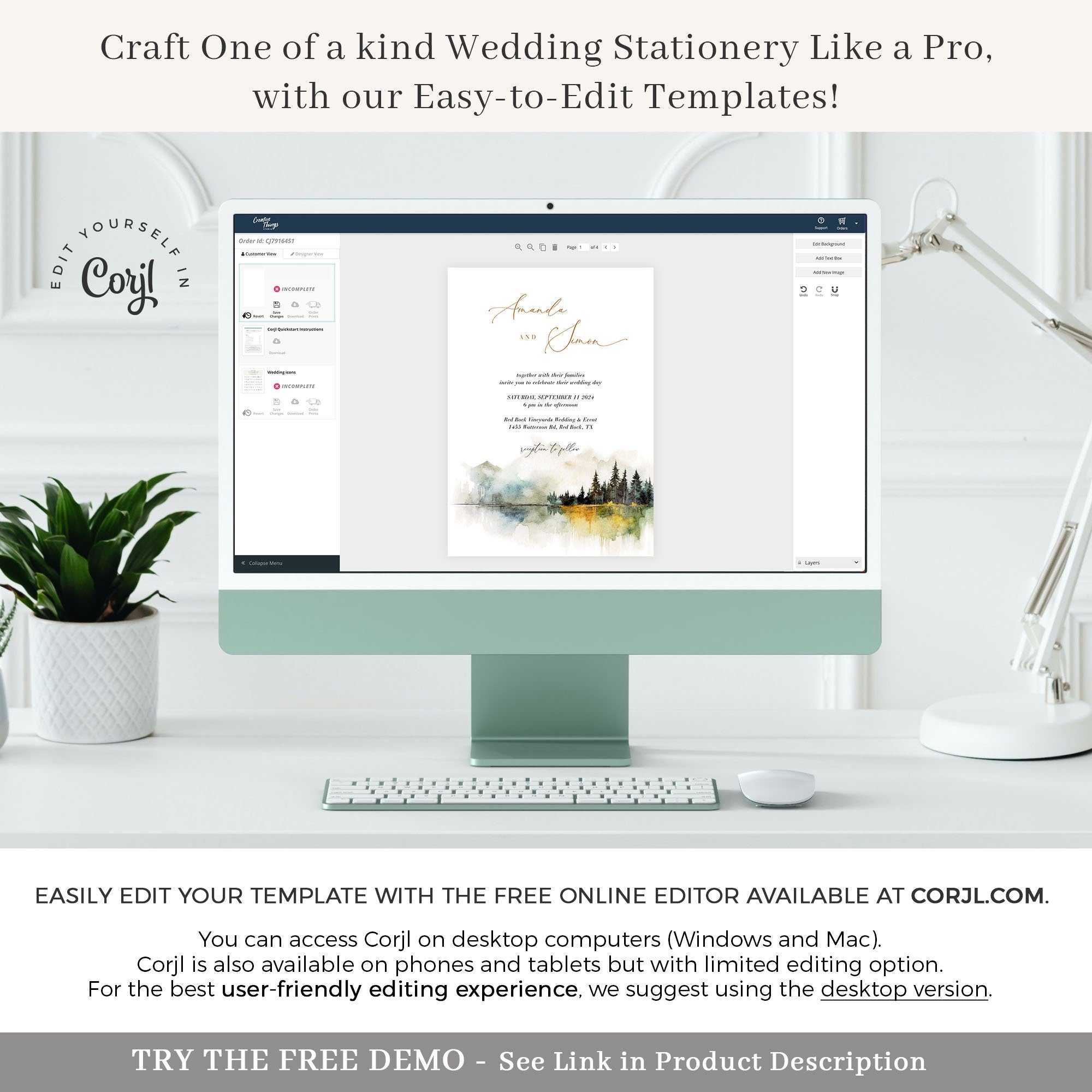 ARNA Winter Wedding Invitation Template