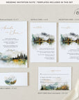 ARNA Woodland Wedding Invitation Set Template
