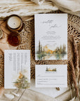 ARNA Mountain Wedding Invitation Suite Template