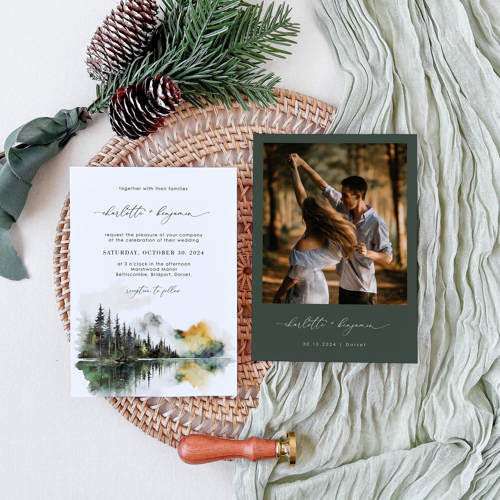 ARNA Woodland Wedding Invitation Template
