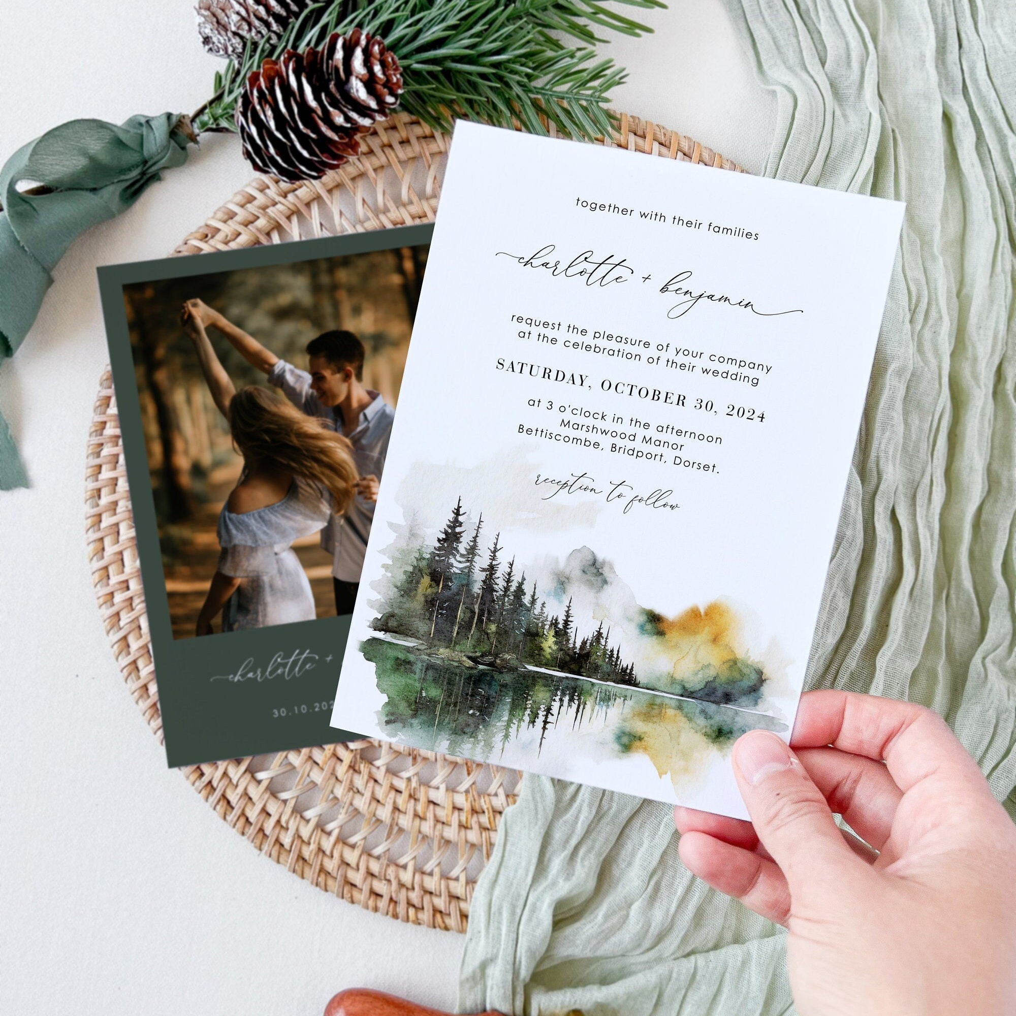 ARNA Woodland Wedding Invitation Template