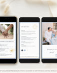Passport Wedding Invitation Video Template - Dusty Blue
