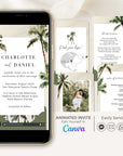 Tropical Destination Wedding Invitation Video Template