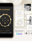 Passport Save the Date Video Template - Black