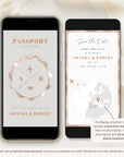 Passport Save the Date Video Template - Rose Gold