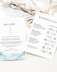CHIARA Wedding Day Schedule Timeline & Welcome Letter Template