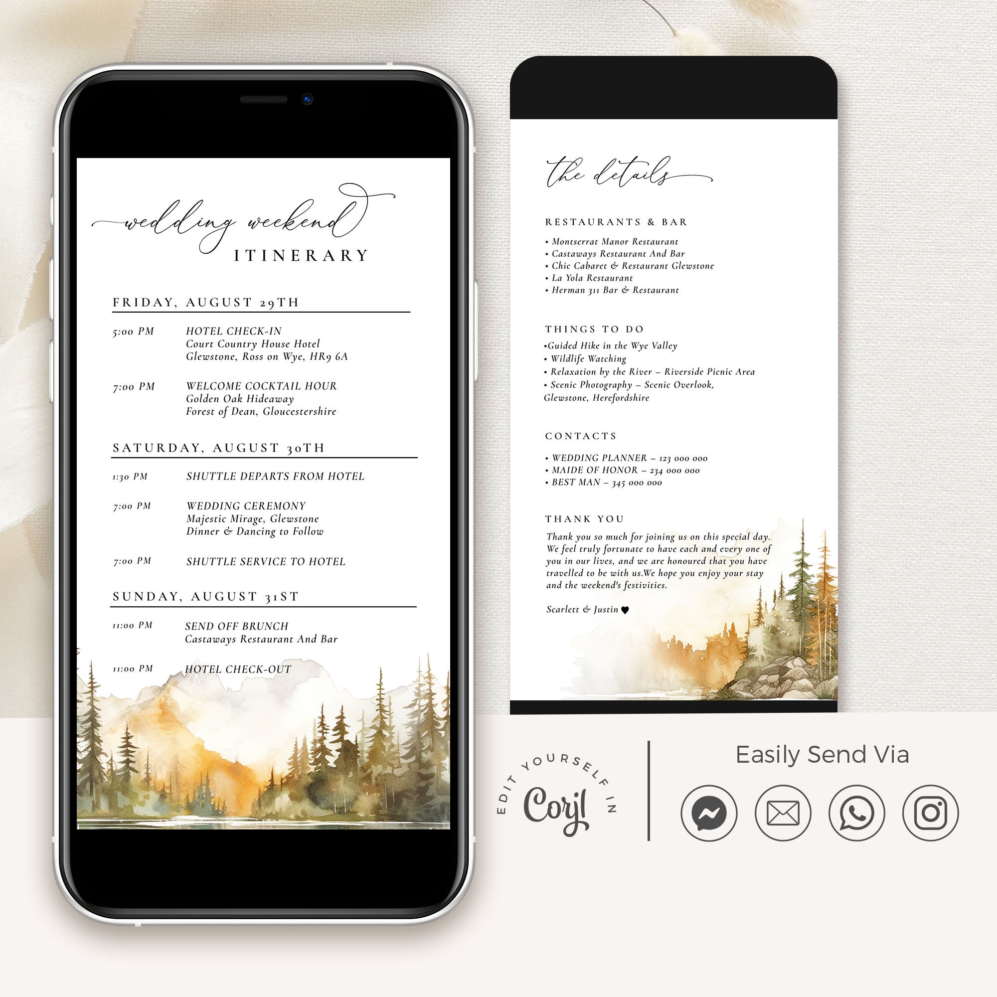 ARNA Day of Wedding Timeline Template