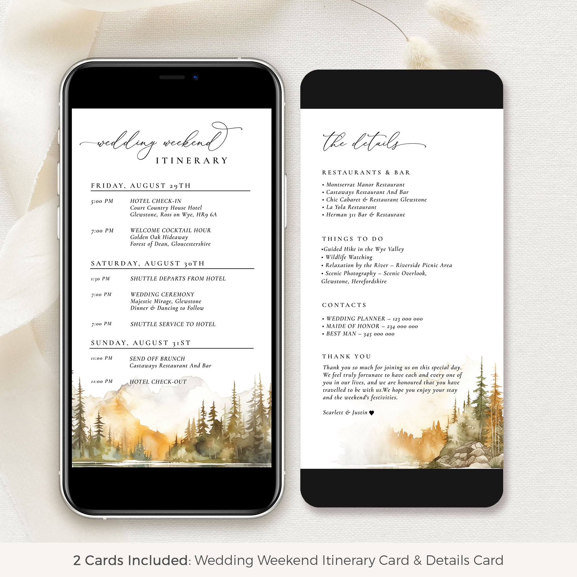 ARNA Day of Wedding Timeline Template