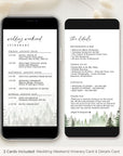 GAIA Mountain Wedding Itinerary Card Digital