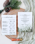 GAIA Forest Wedding Day Itinerary Template & Welcome Letter