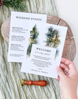 GAIA Forest Wedding Itinerary Template for Guest & Welcome Letter