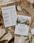 ARNA Mountain Wedding Welcome Letter Template with Itinerary