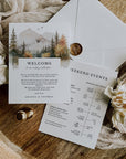 ARNA Mountain Wedding Welcome Letter Template with Itinerary