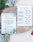 ARNA Mountain Wedding Welcome Bag Itinerary Template