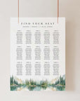 ARNA Mountain Wedding Seating Chart Template Printable