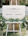 ARNA Mountain Welcome Sign Wedding