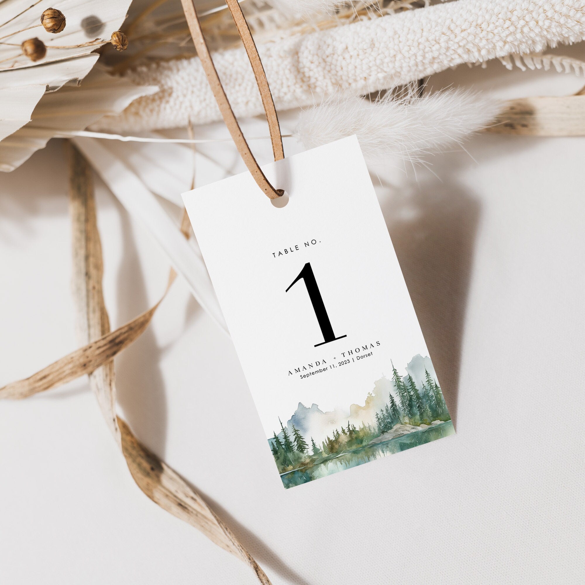 ARNA Mountain Wedding Printable Thank You Tags