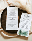ARNA Mountain Wedding Program Template Printable