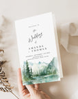 ARNA Mountain Wedding Program Template Printable