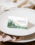 ARNA Mountain Wedding Place Cards with Meal Choice