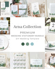 ARNA Mountain Wedding Printable Stationery Bundle Template