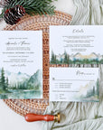ARNA Mountain Wedding Printable Stationery Bundle Template