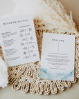CHIARA Wedding Day Schedule Timeline & Welcome Letter Template