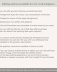 ARNA Mountain Wedding Welcome Bag Itinerary Template