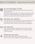 YLENIA Wedding Welcome Letter & Itinerary Template for Guest
