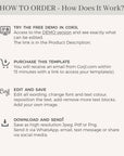 ARNA Wedding Weekend Itinerary Template Digital Card