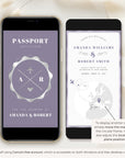 Passport Wedding Invitation Video Template - Purple