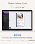 Passport Wedding Invitation Video Template - Blue Navy