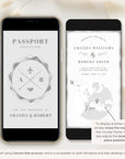 Passport Wedding Invitation Video Template - Silver