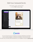White Passport Theme Wedding Thank You Card Video Template