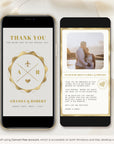 White Passport Theme Wedding Thank You Card Video Template