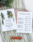 GAIA Forest Wedding Itinerary Template for Guest & Welcome Letter
