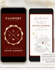 Passport Save The Date Video Template - Burgundy