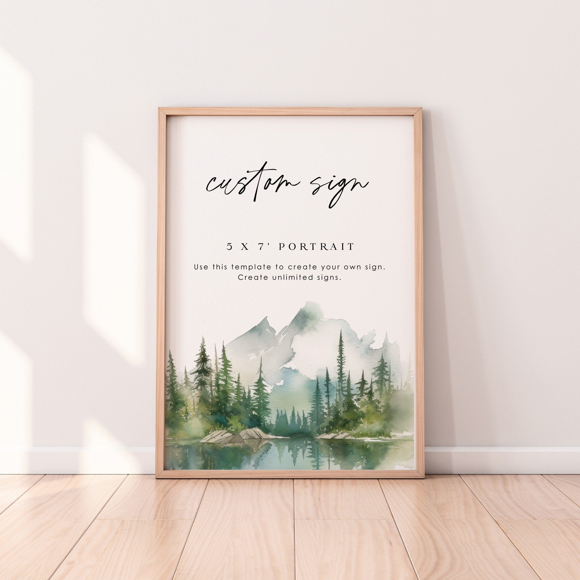 ARNA Mountain Wedding Sign Small
