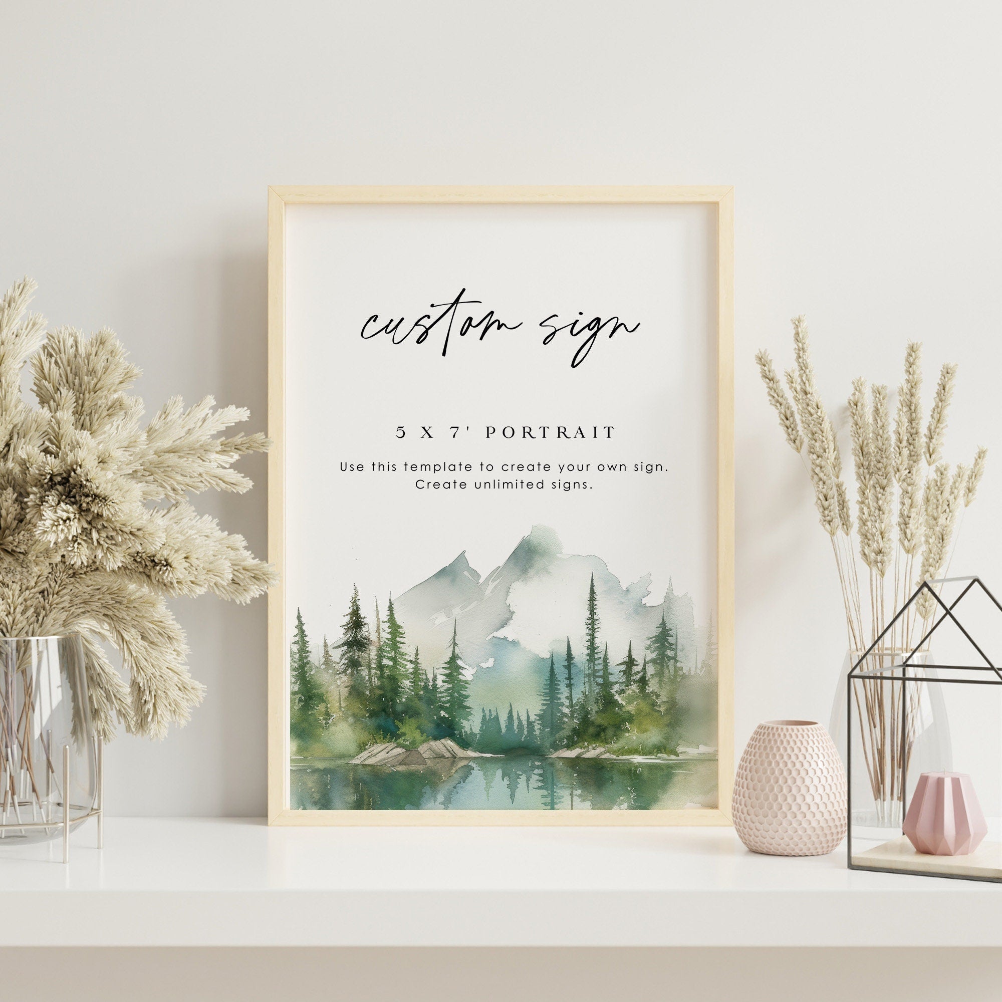 ARNA Mountain Wedding Sign Small