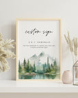 ARNA Mountain Wedding Sign Small