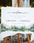 ARNA Mountain Welcome Sign Wedding