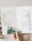 ARNA Mountain Wedding Program Template Printable